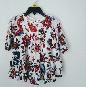 old navy baby girl floral tried 3/4 sleeve dress